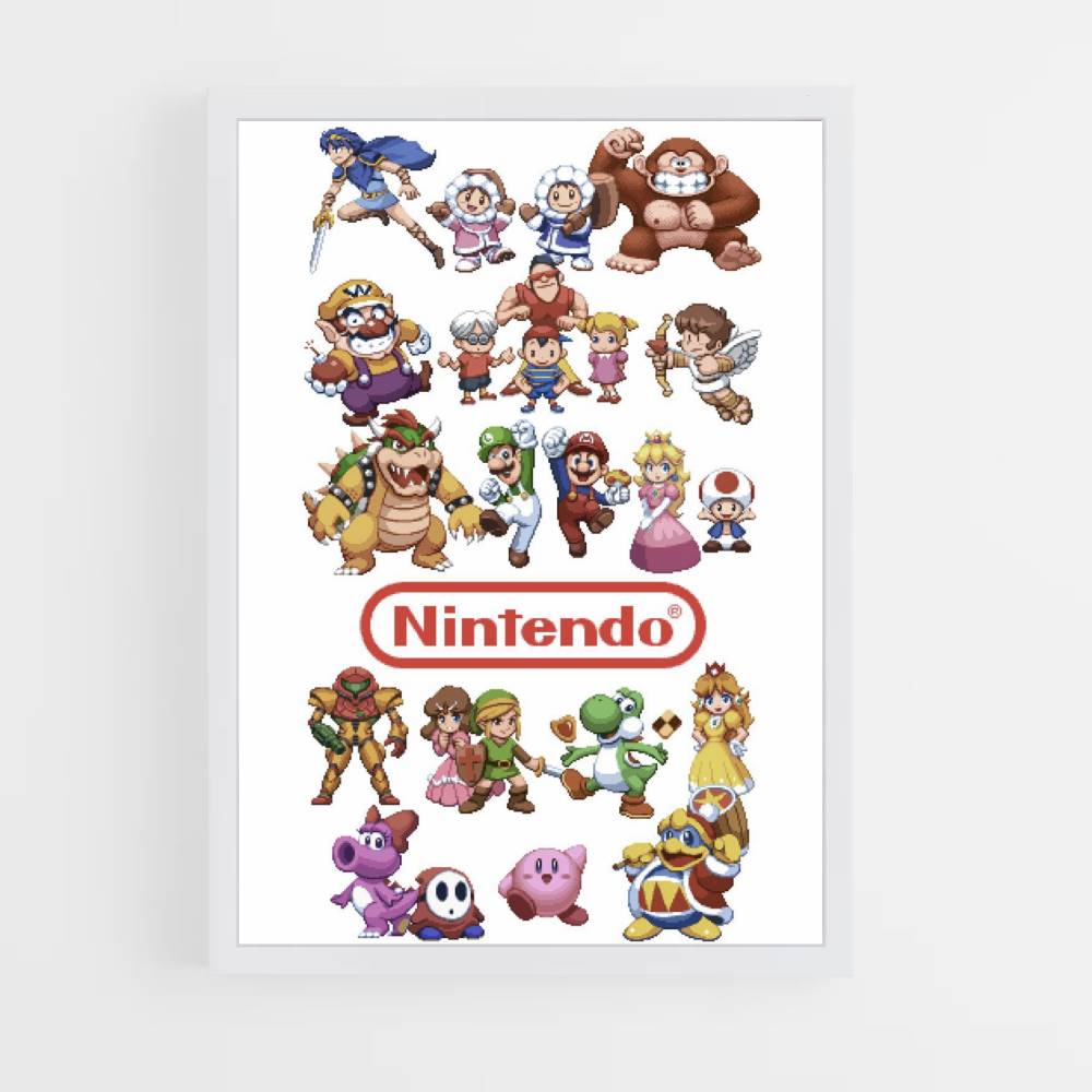 Poster Super Smash Bros Pixel