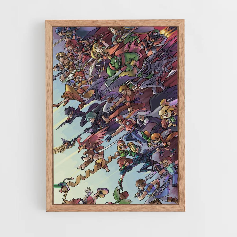 Poster Personaggi di Super Smash Bros