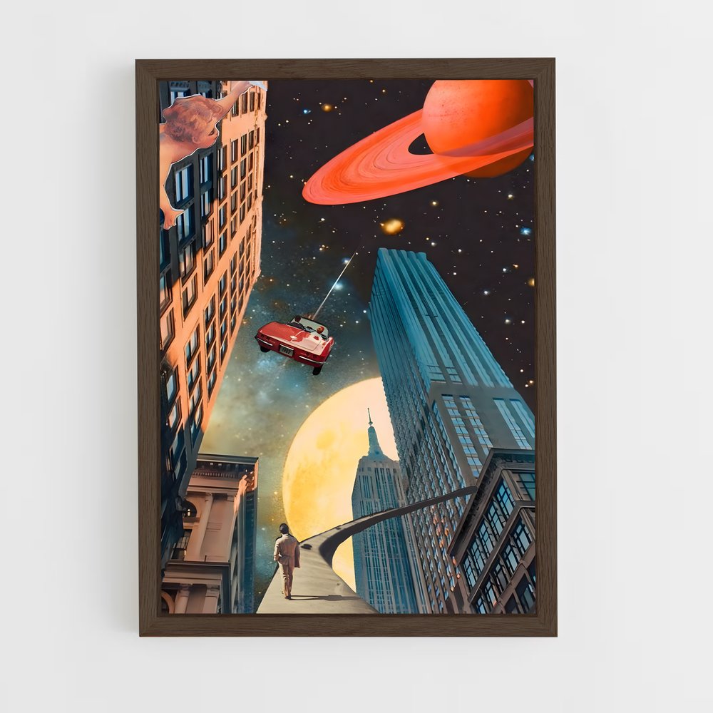 surrealism-12 cadre Bois foncé