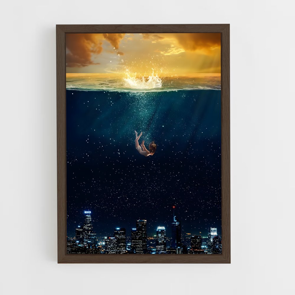 surrealism-14 cadre Bois foncé