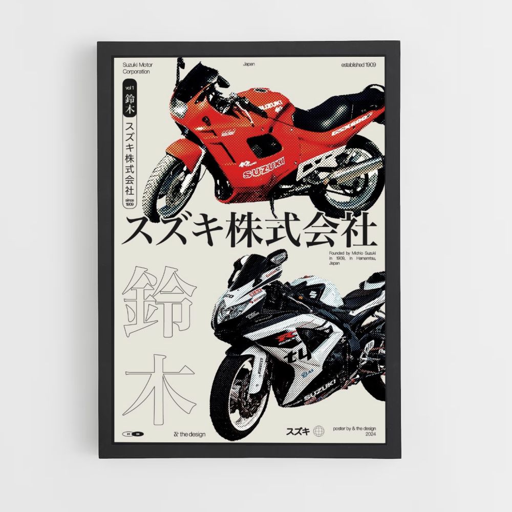 Poster motociclistico giapponese