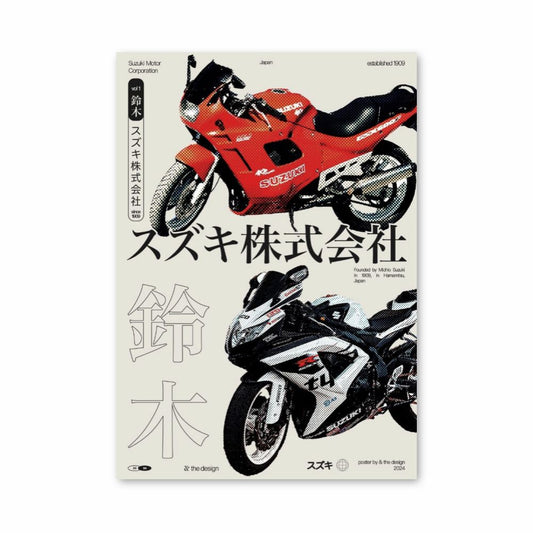 Poster motociclistico giapponese