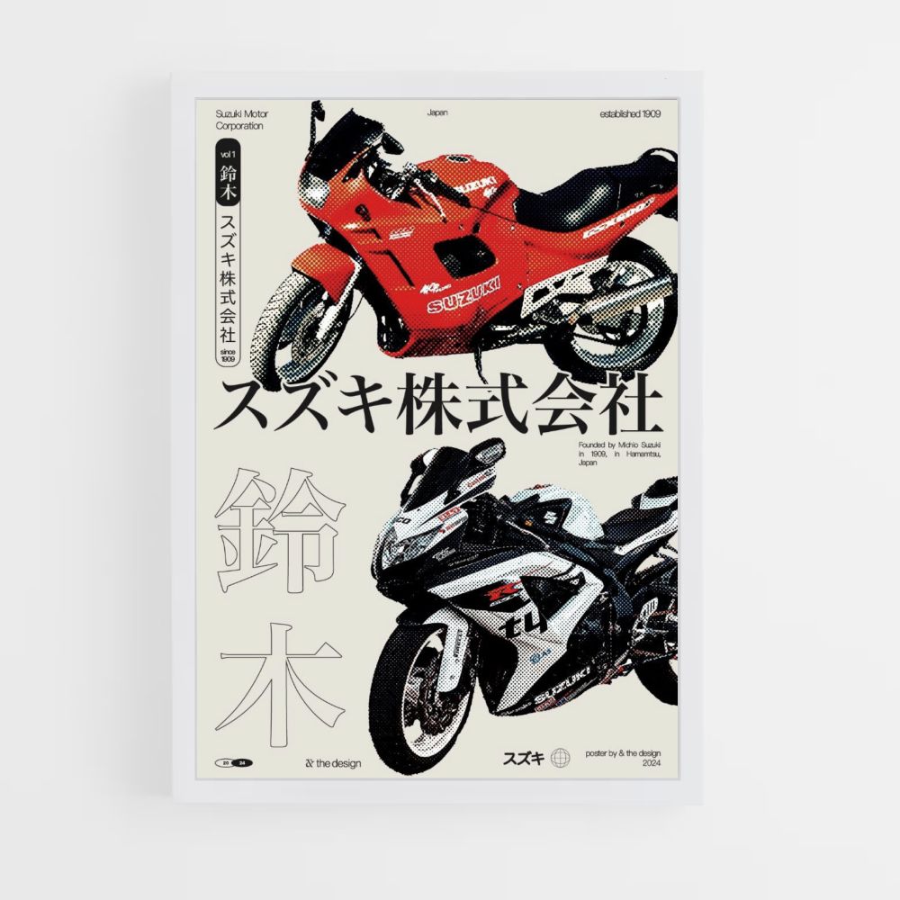 Poster motociclistico giapponese