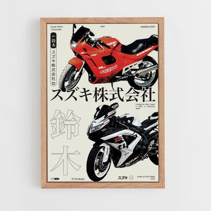 Poster motociclistico giapponese