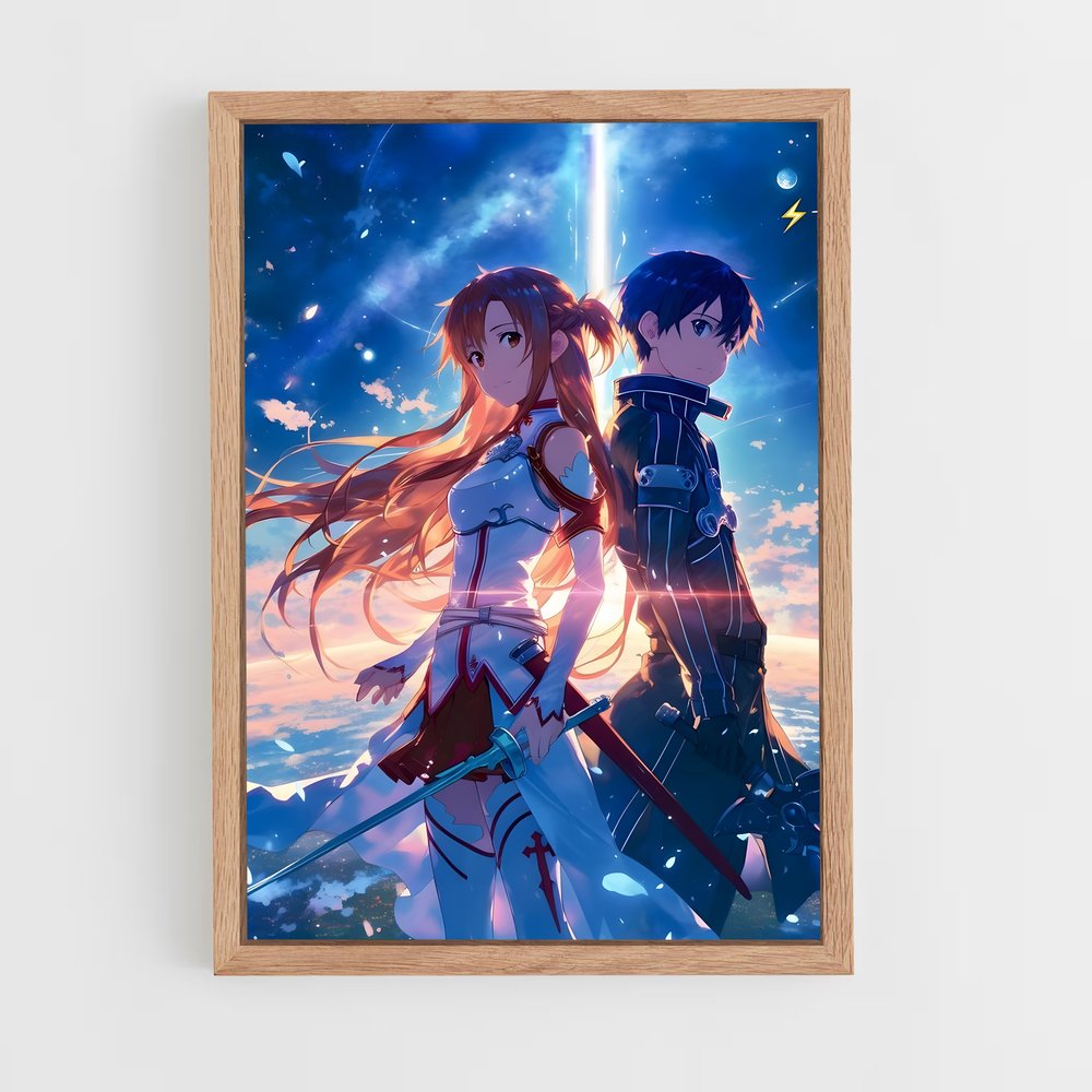 sword-art-online-5 cadre Bois clair