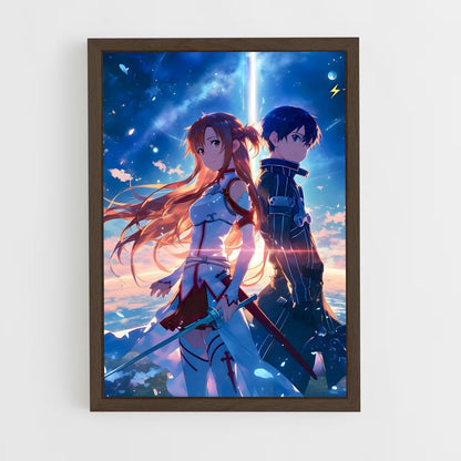 sword-art-online-5 cadre Bois foncé