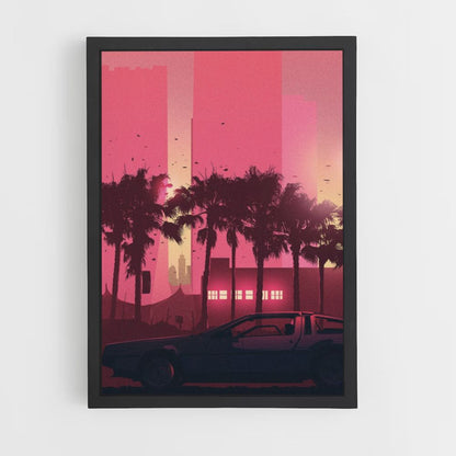 Poster Auto Synthwave