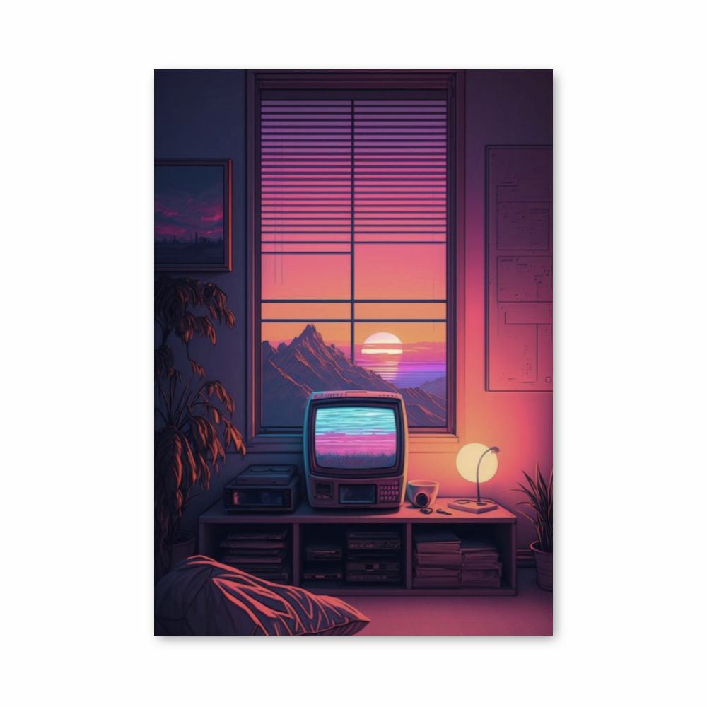 Poster Computer Synthwave