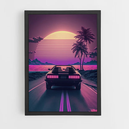 Poster retrò di Synthwave