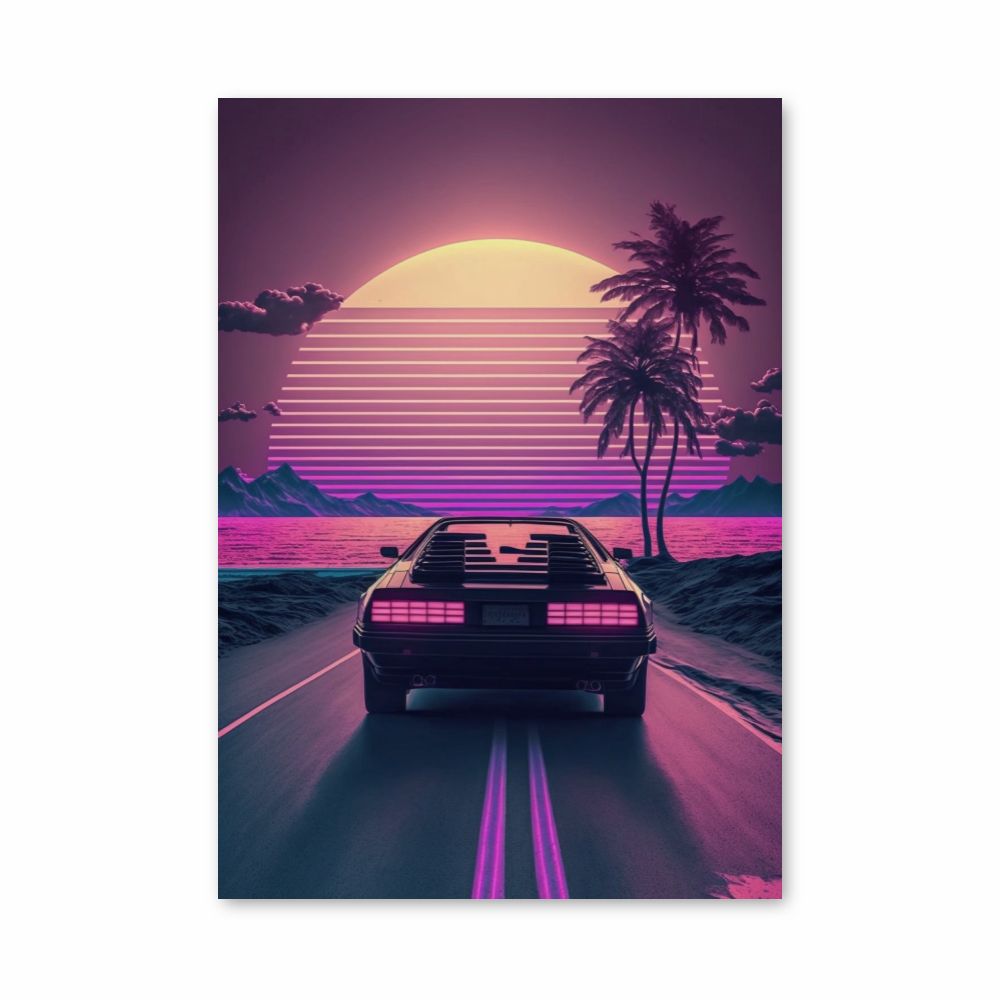 Poster retrò di Synthwave