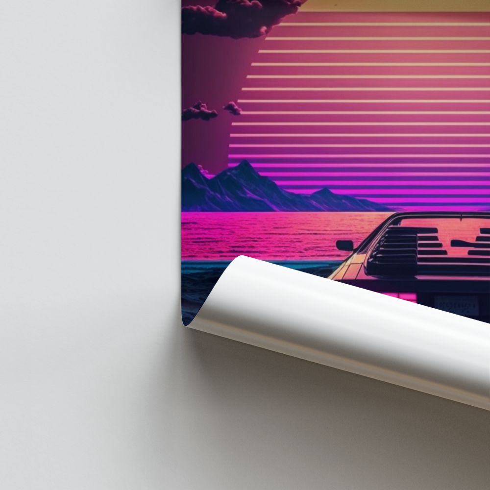 Poster retrò di Synthwave