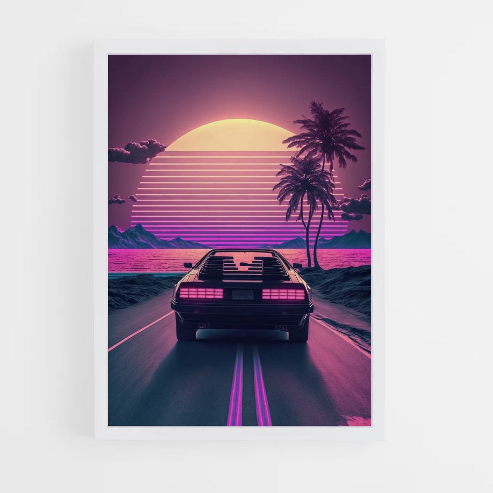 Poster retrò di Synthwave