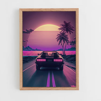 Poster retrò di Synthwave