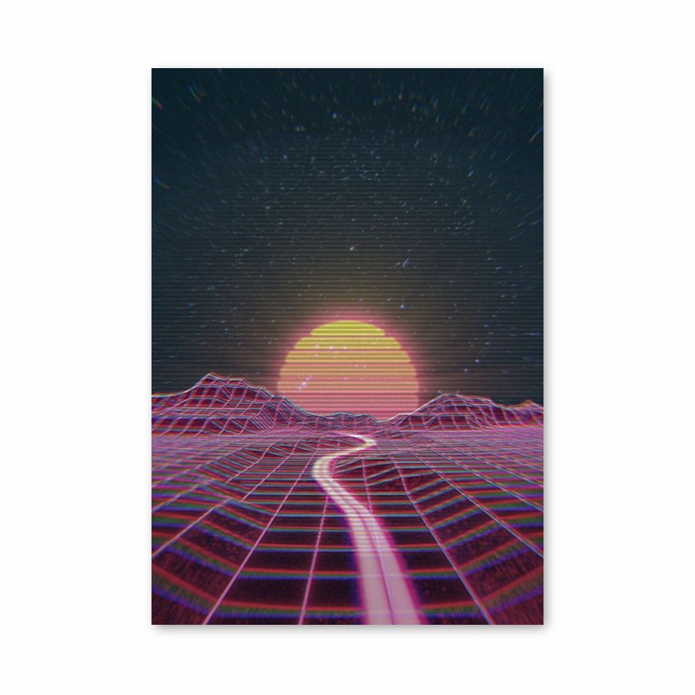 Poster Synthwave Strada