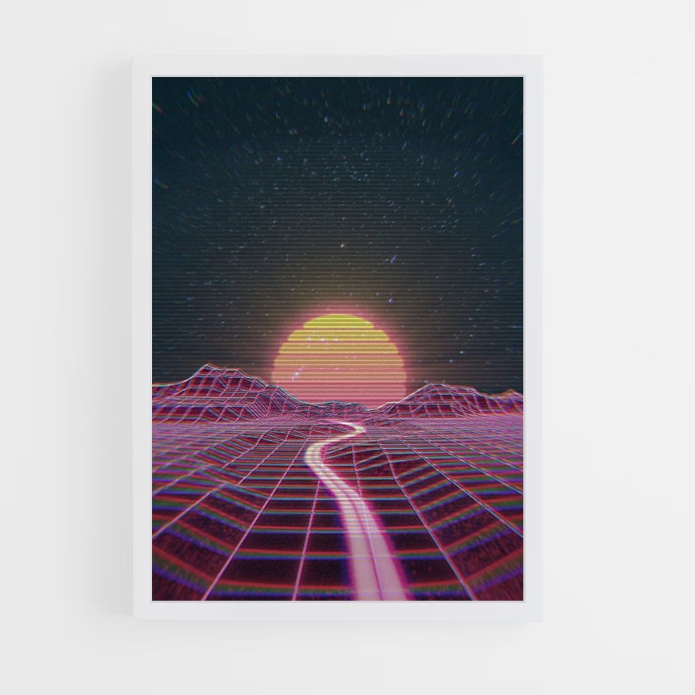 Poster Synthwave Strada