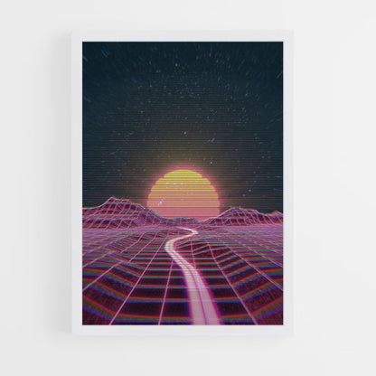 Poster Synthwave Strada