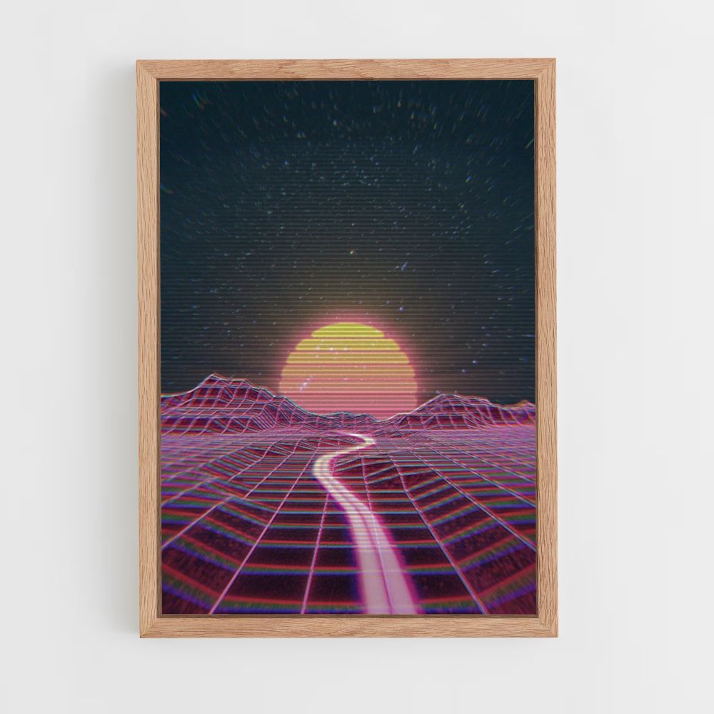 Poster Synthwave Strada