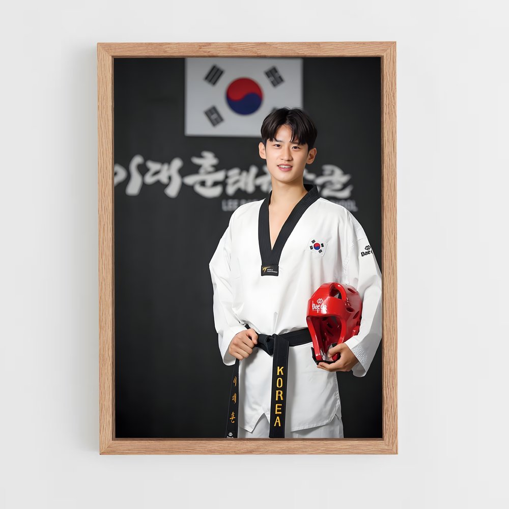 taekwondo-10 cadre Bois clair