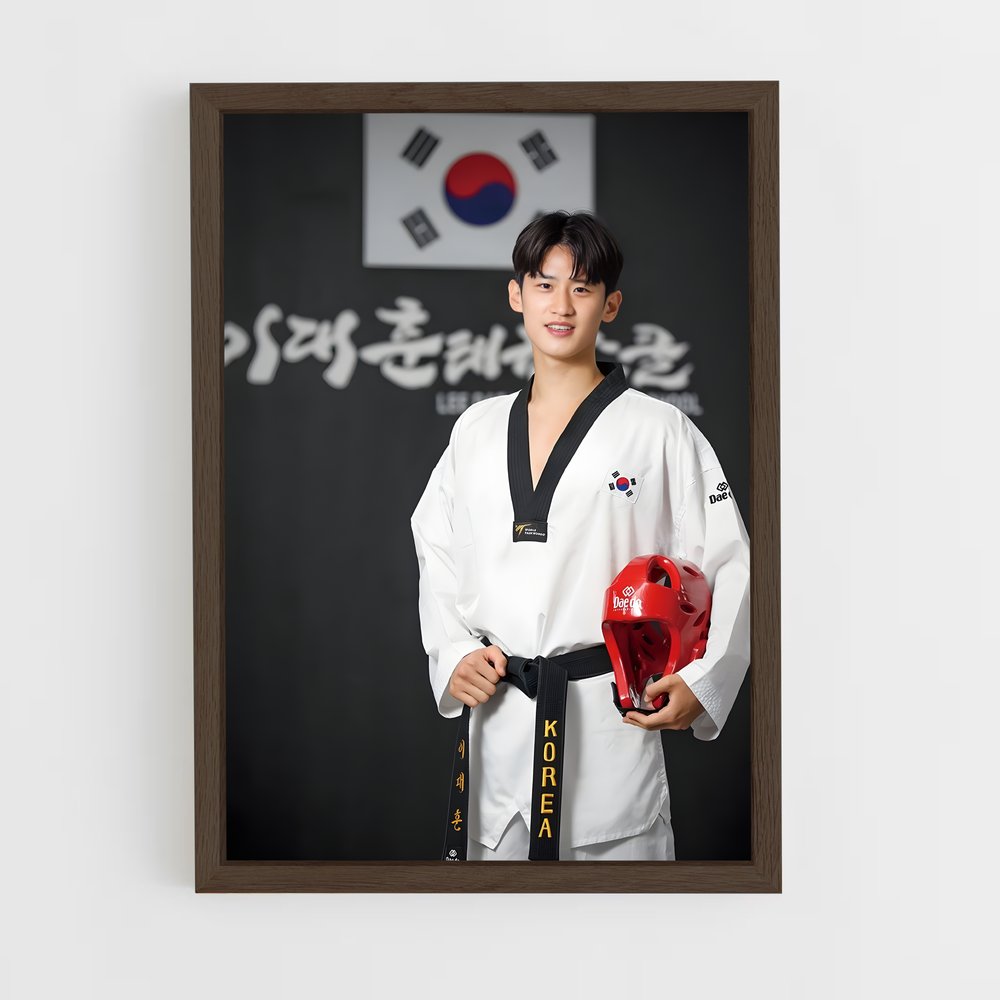 taekwondo-10 cadre Bois foncé