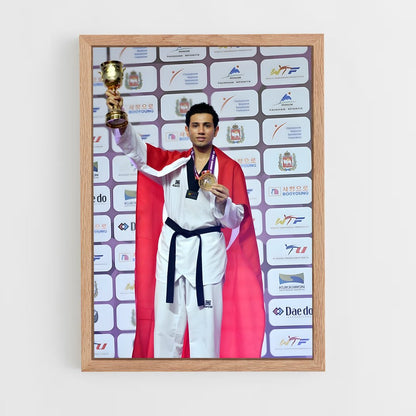 taekwondo-12 cadre Bois clair