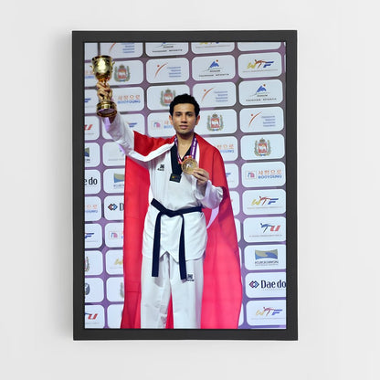 taekwondo-12 cadre Noir
