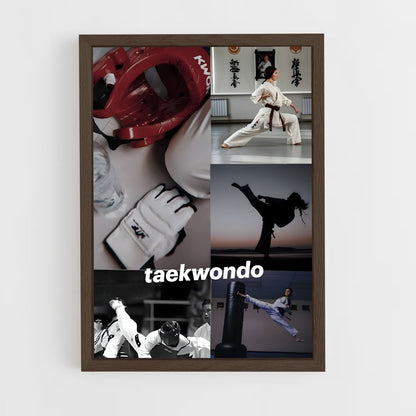 taekwondo-2 cadre Bois foncé
