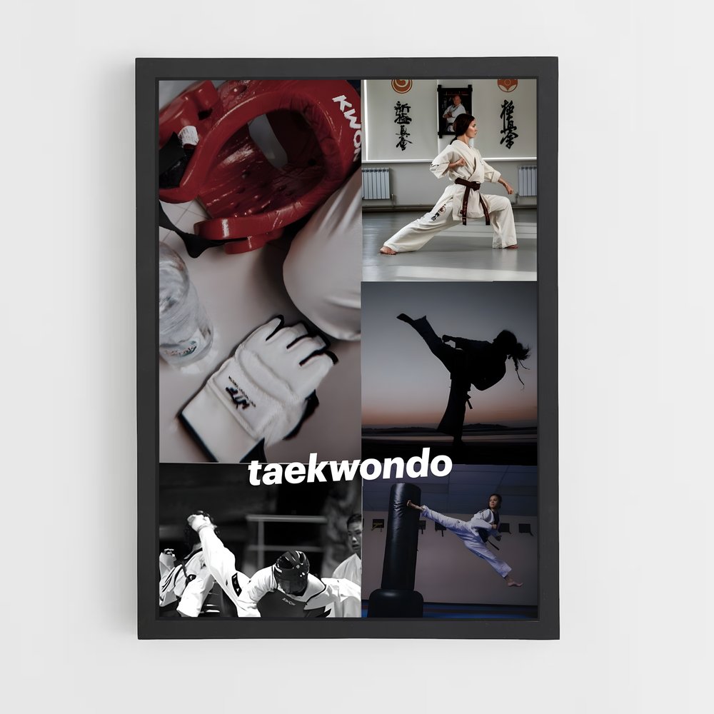 taekwondo-2 cadre Noir