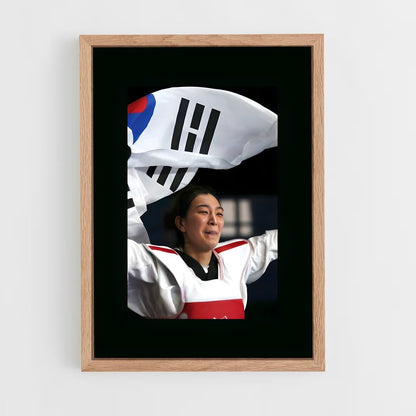taekwondo-6 cadre Bois clair