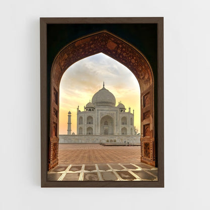 taj-mahal-7 cadre Bois foncé