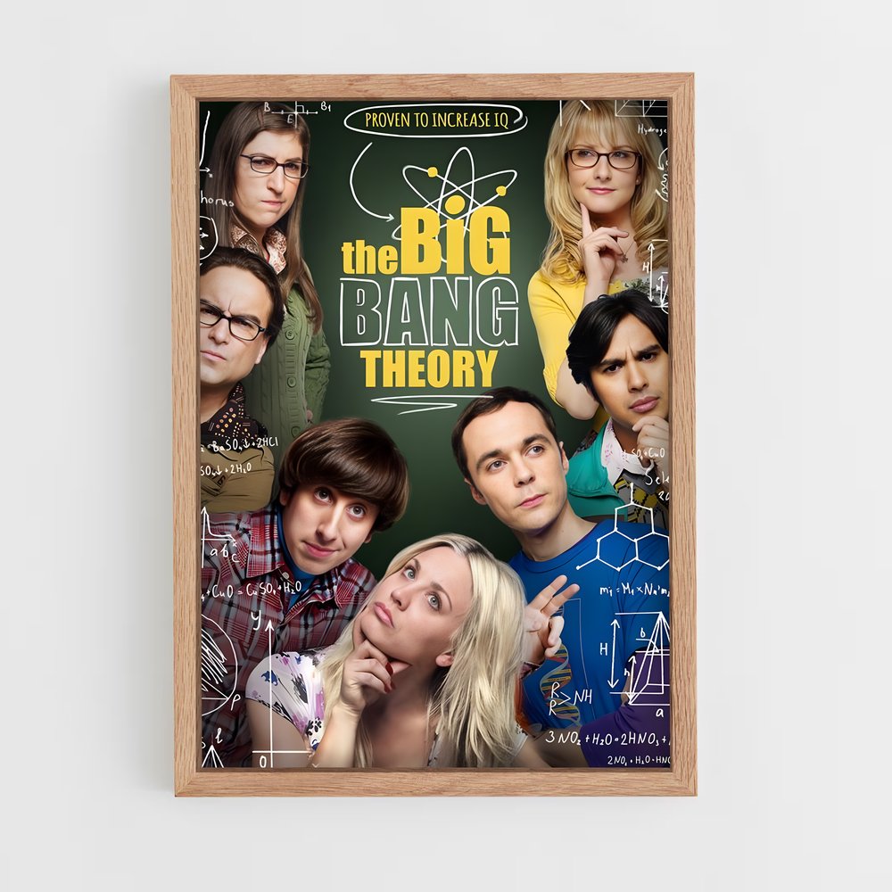 the-big-bang-theory-5 cadre Bois clair