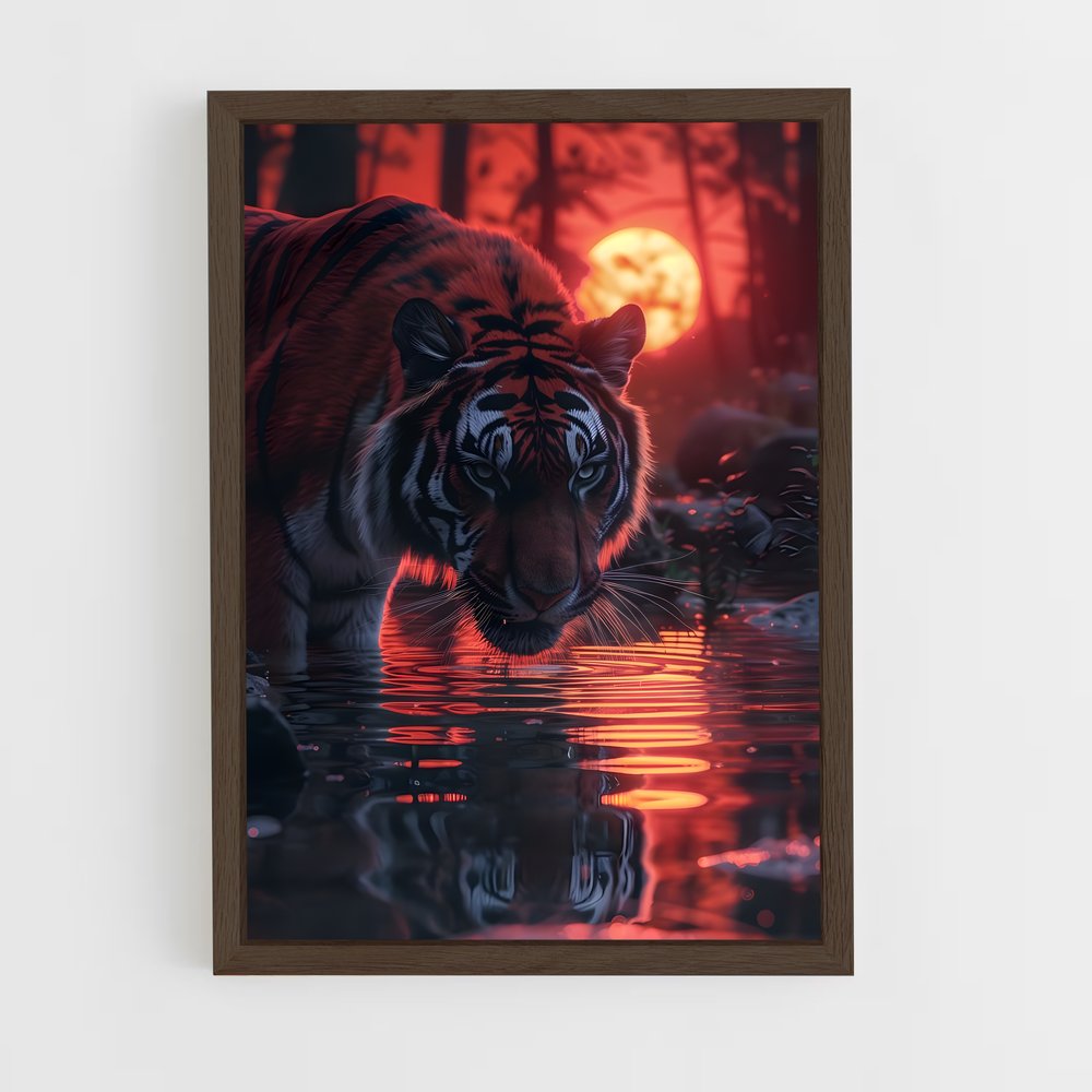 tiger-8 cadre Bois foncé