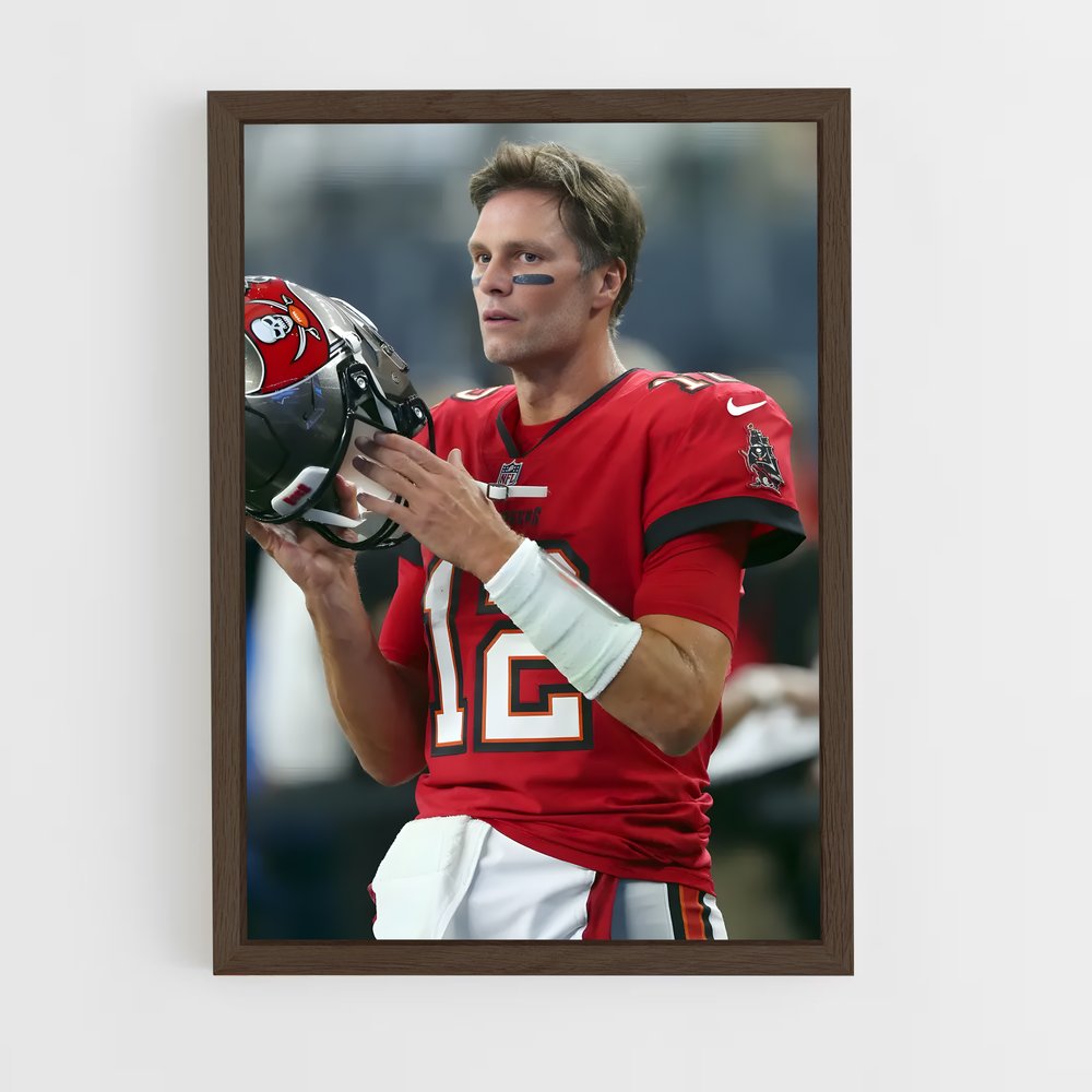 tom-brady-3 cadre Bois foncé