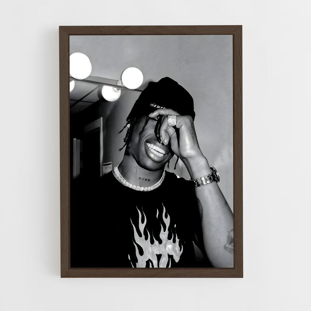 travis-scott-13 cadre Bois foncé