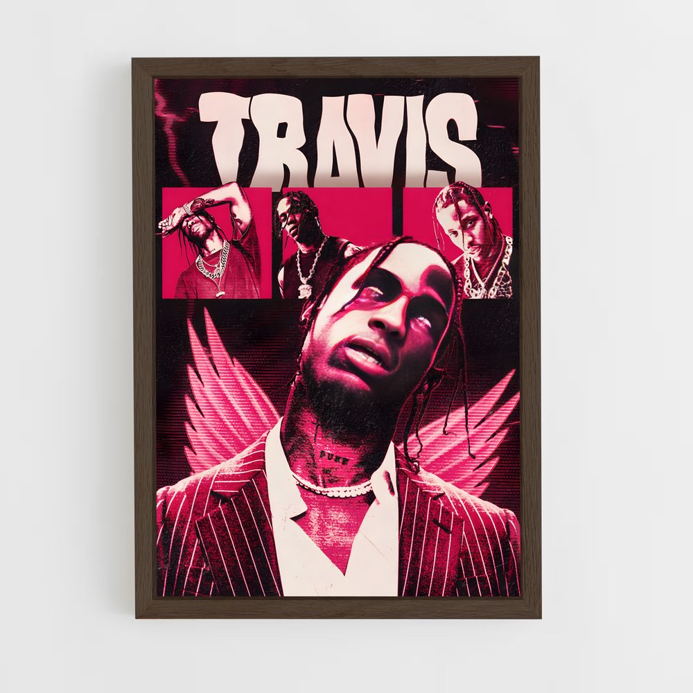 travis-scott-2 cadre Bois foncé