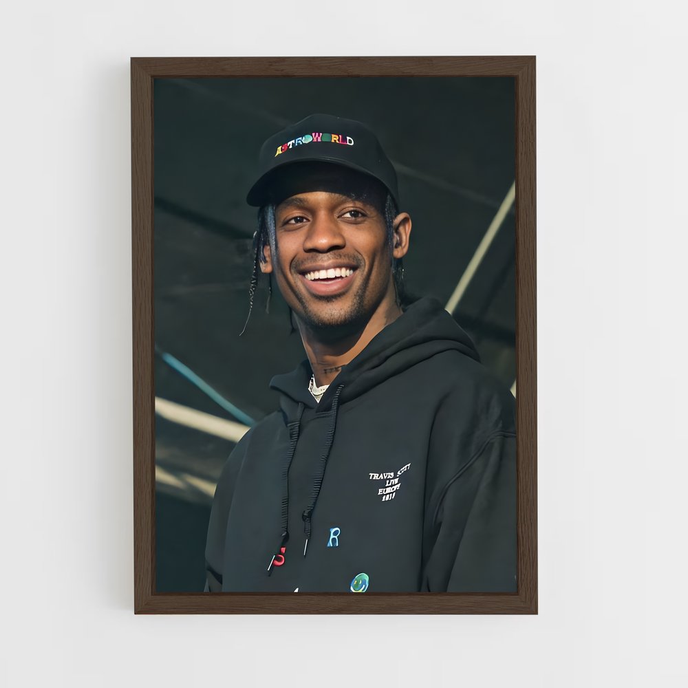 travis-scott-3 cadre Bois foncé