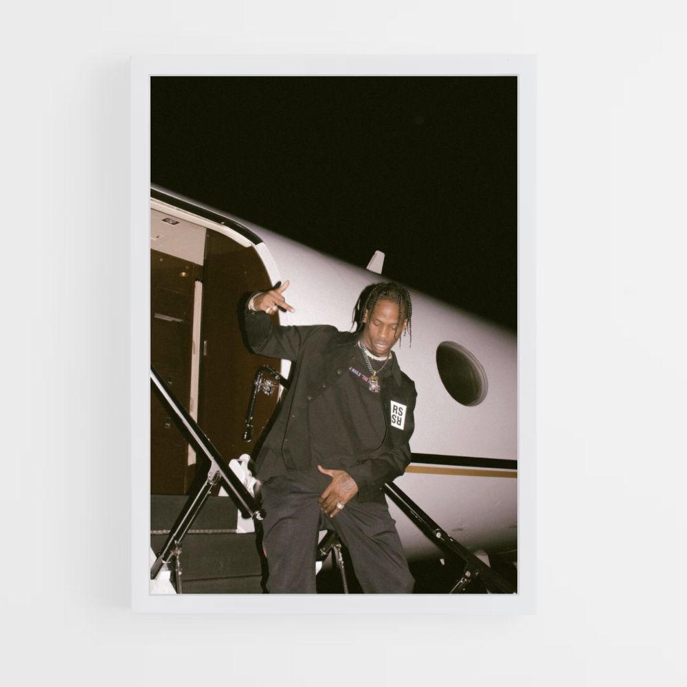 Locandina del jet privato di Travis Scott