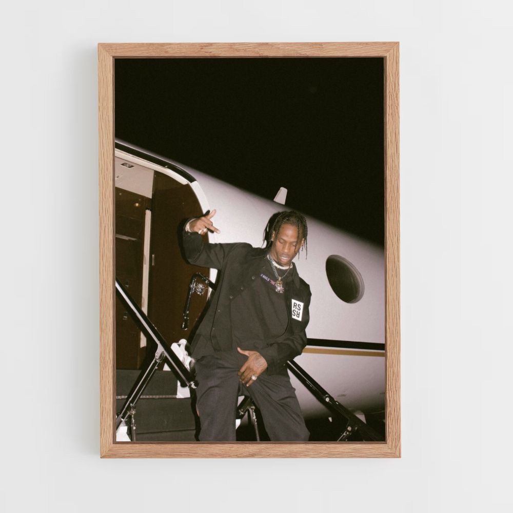 Locandina del jet privato di Travis Scott