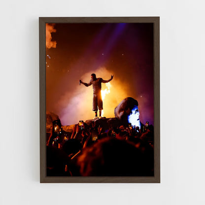 travis-scott-9 cadre Bois foncé