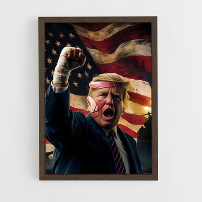 trump-6 cadre Bois foncé