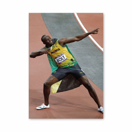 Poster celebrativo di Usain Bolt