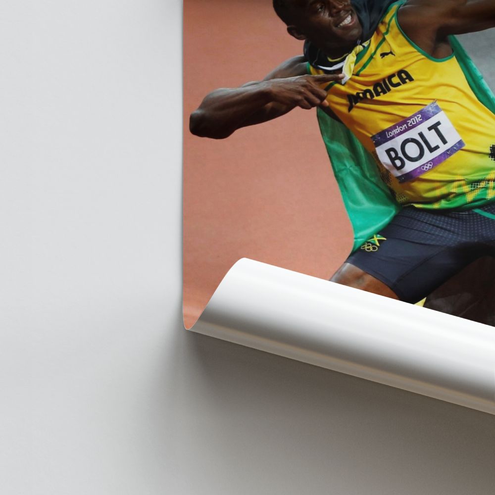 Poster celebrativo di Usain Bolt