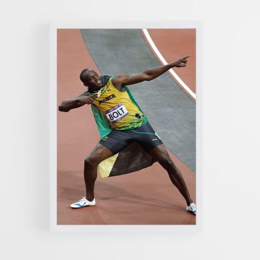 Poster celebrativo di Usain Bolt