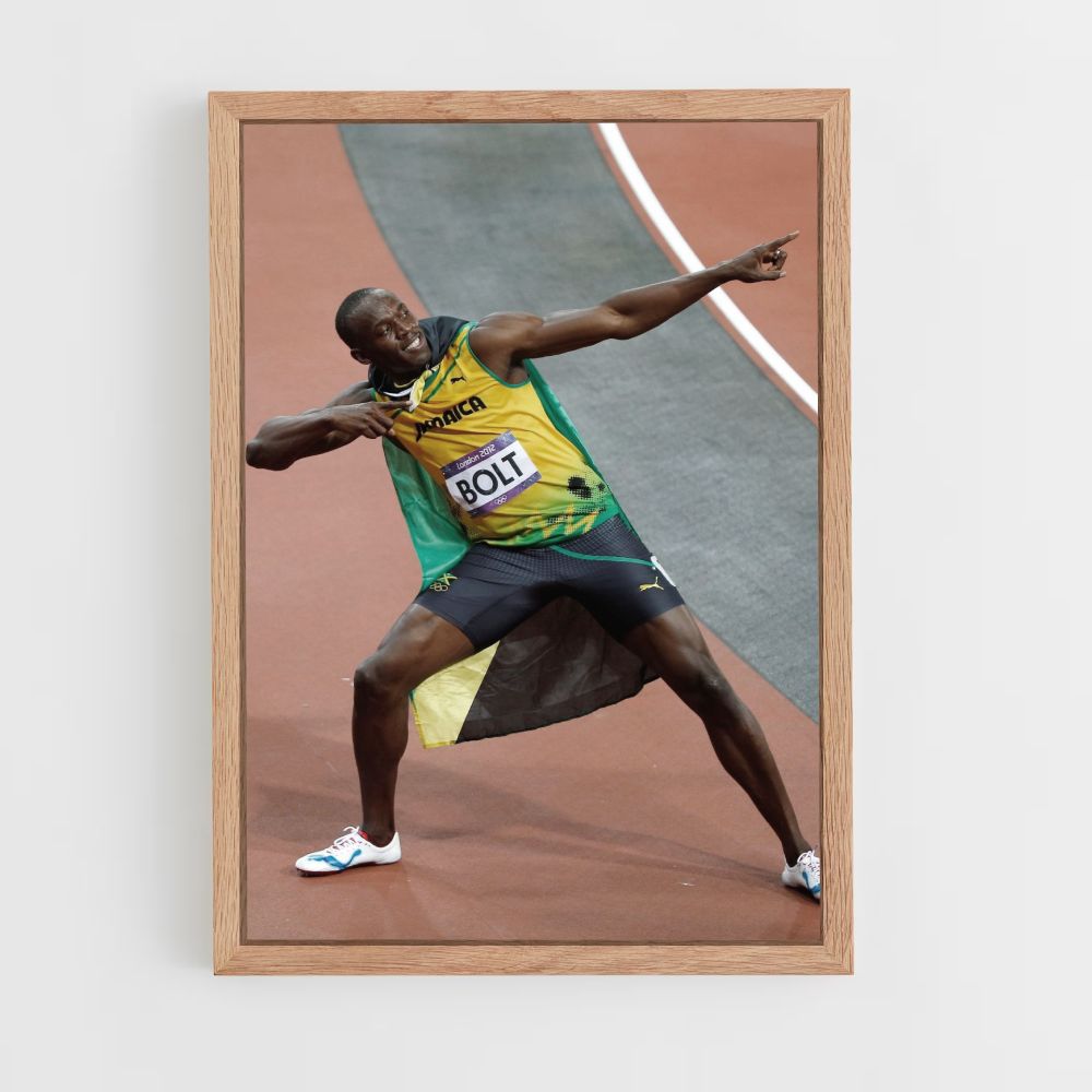 Poster celebrativo di Usain Bolt