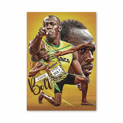 Poster Usain Bolt Giallo