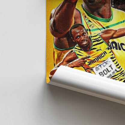 Poster Usain Bolt Giallo