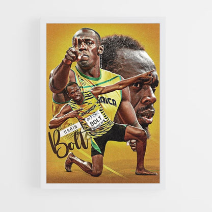 Poster Usain Bolt Giallo