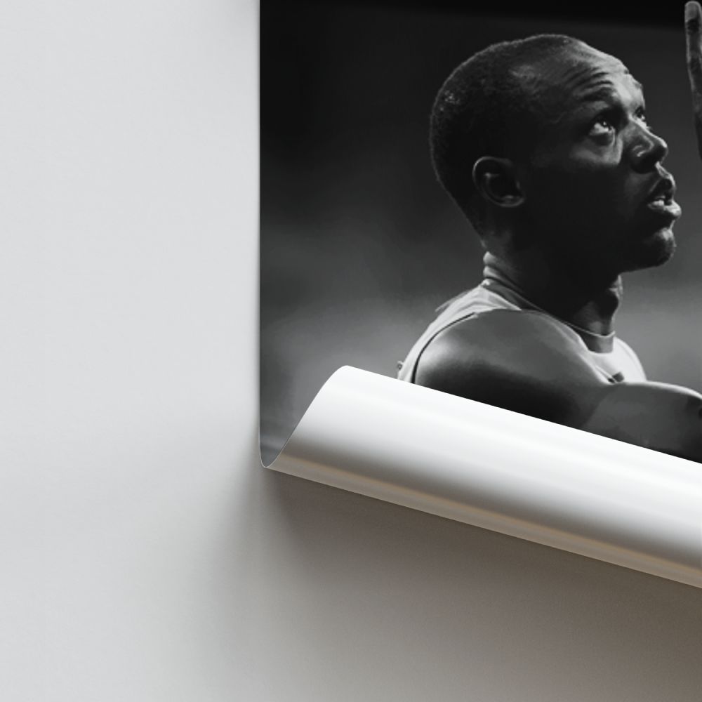 Poster Usain Bolt in bianco e nero