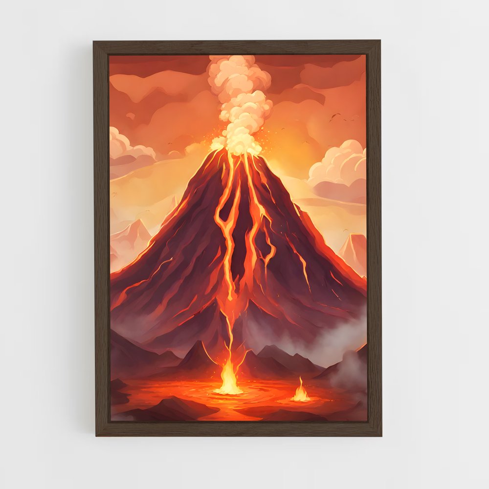 volcano-10 cadre Bois foncé