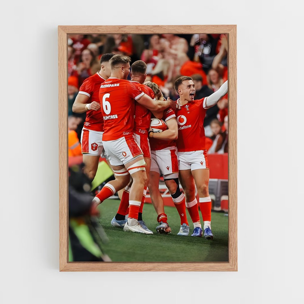 wales-rugby-3 cadre Bois clair