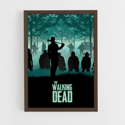 walking-dead-14 cadre Bois foncé